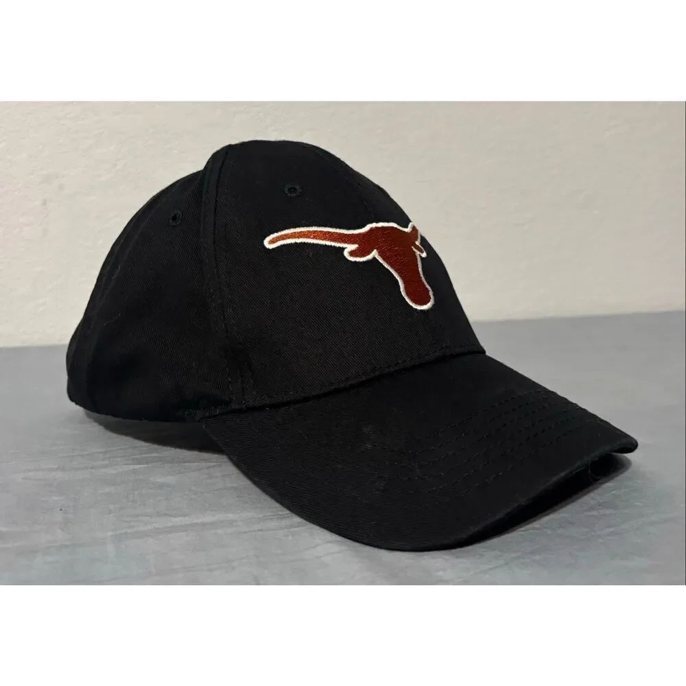Texas Longhorns Hat Unisex Adult One Size Black Adjustable Strapback Cap